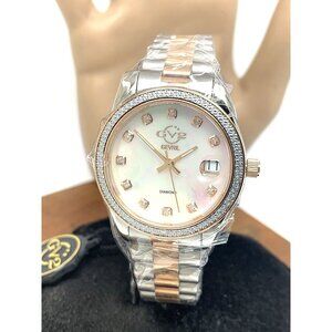 GV2 by Gevril Women's Watch 12423B Swiss Quartz Mother of Pearl Dial Two Tone